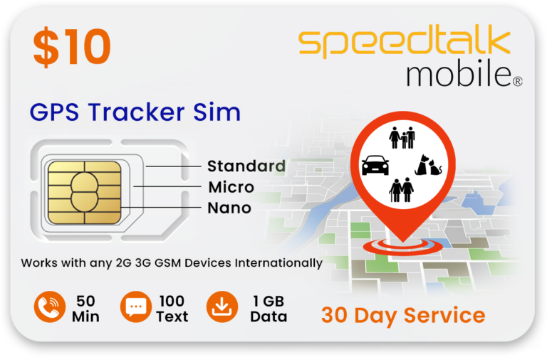 Speedtalk Mobile Sim Card GPS Tracker $10