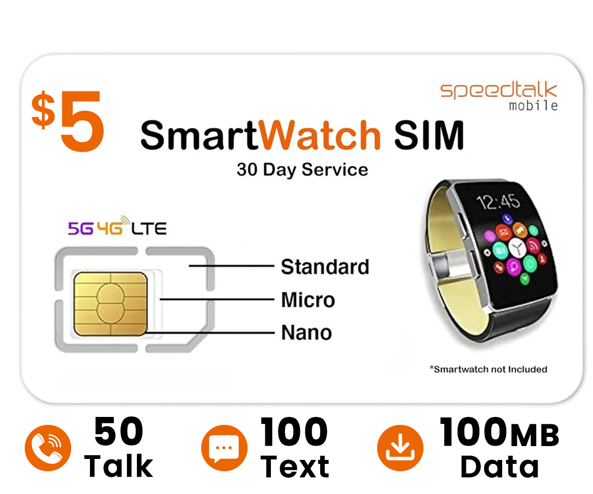 Speedtalkmobile.com Smartwatch Plans $5