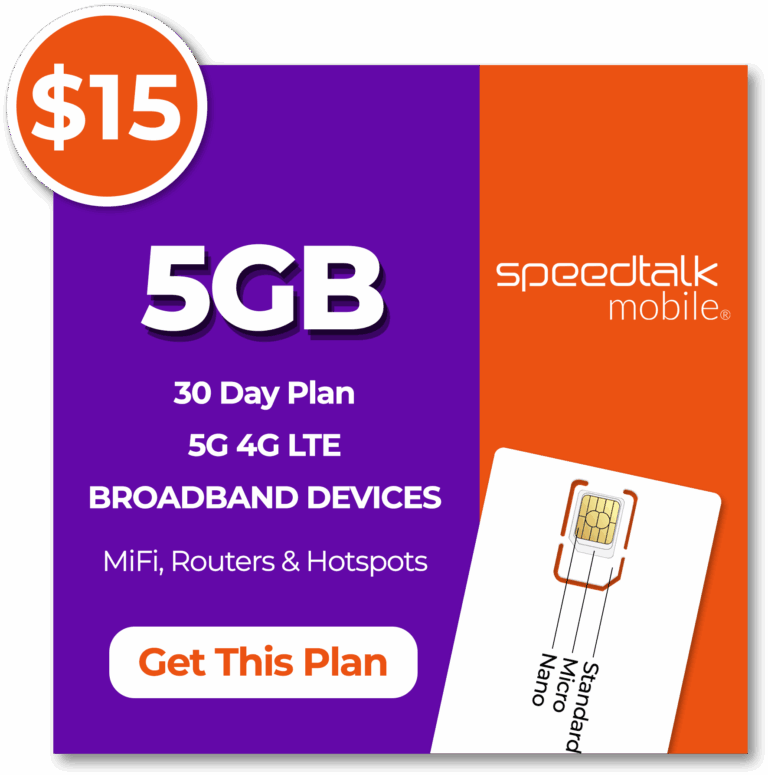 Speedtalk mobile 15 dollar 5gb data plan 30 day