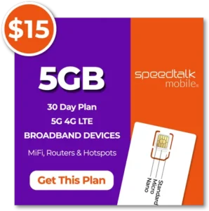 Speedtalk mobile 15 dollar 5gb data plan 30 day 2